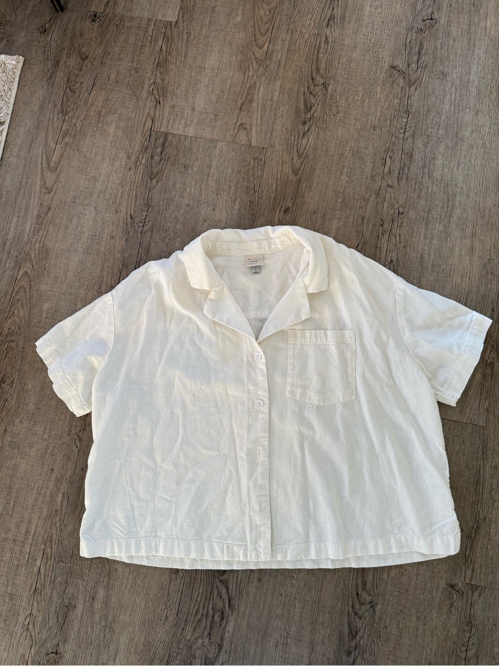 a new day White Short-Sleeve Button-Front Shirt